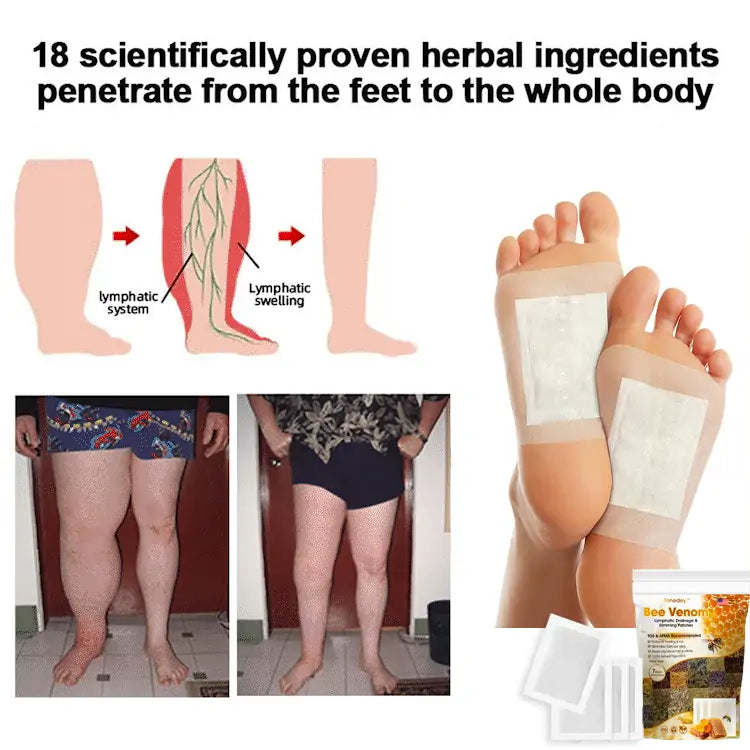 Bee Venom Lymphatic Drainage & Slimming Foot Patches 🌿👣  Buy 1 Get 1 Free!