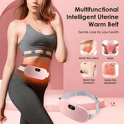 Period Cramp Relief Heating Pad Belt for Women – Rechargeable, Adjustable, Fast Pain Relief with Massage & Heat Therapy